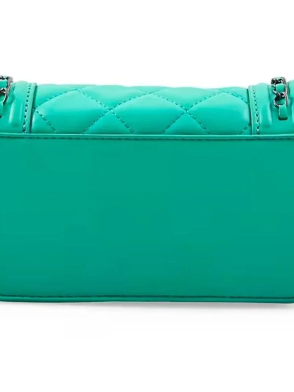 Badgley Mischka Turquoise Quilted Chain Crossbody Bag - Picture 7 of 9